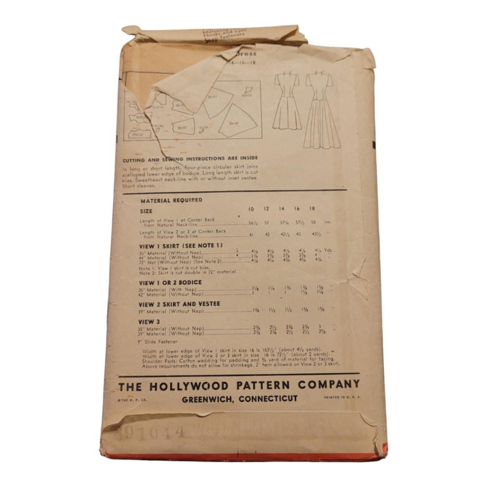 Vintage 1940s Sewing Pattern - Picture 2 of 6
